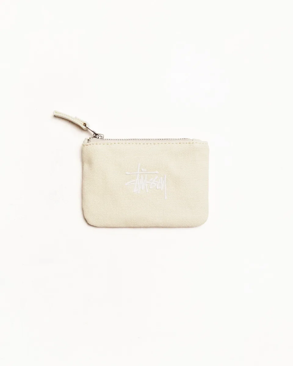Stussy Accessories Canvas Coin Pouch portamonete natural cotone