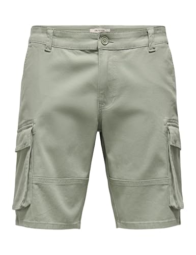 Only & Sons Onscam Stage cargo shorts uomo XL verde