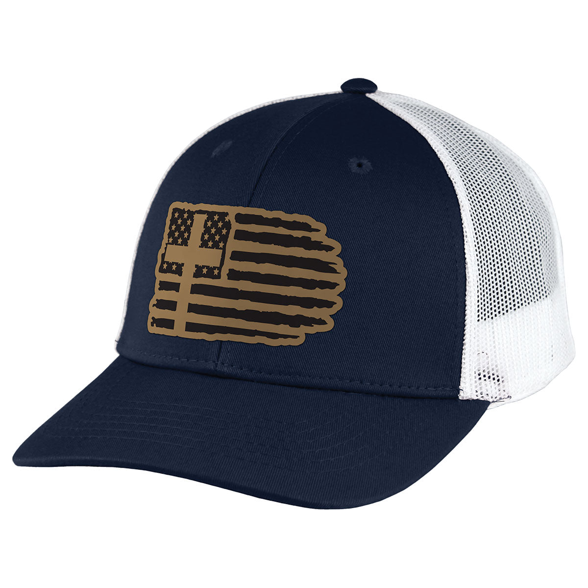 7.62 Design Christian Cross & Flag Patch cappello trucker navy taglia unica