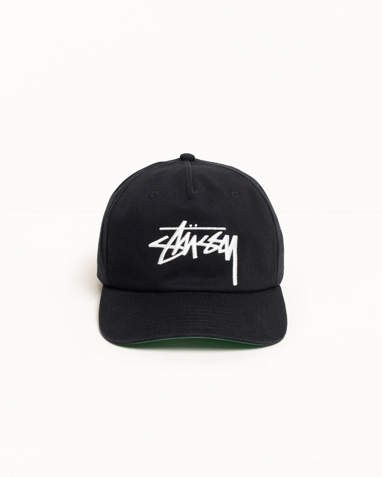 Stussy Mid-Depth Big Stock Snapback cappellino nero cotone