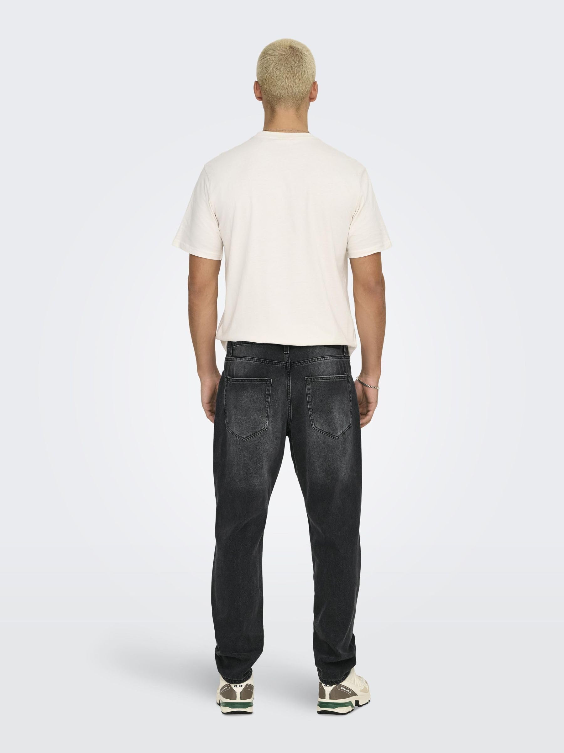 Only & Sons Onsyoke Jeans Tapered 36W/32L Denim Blu