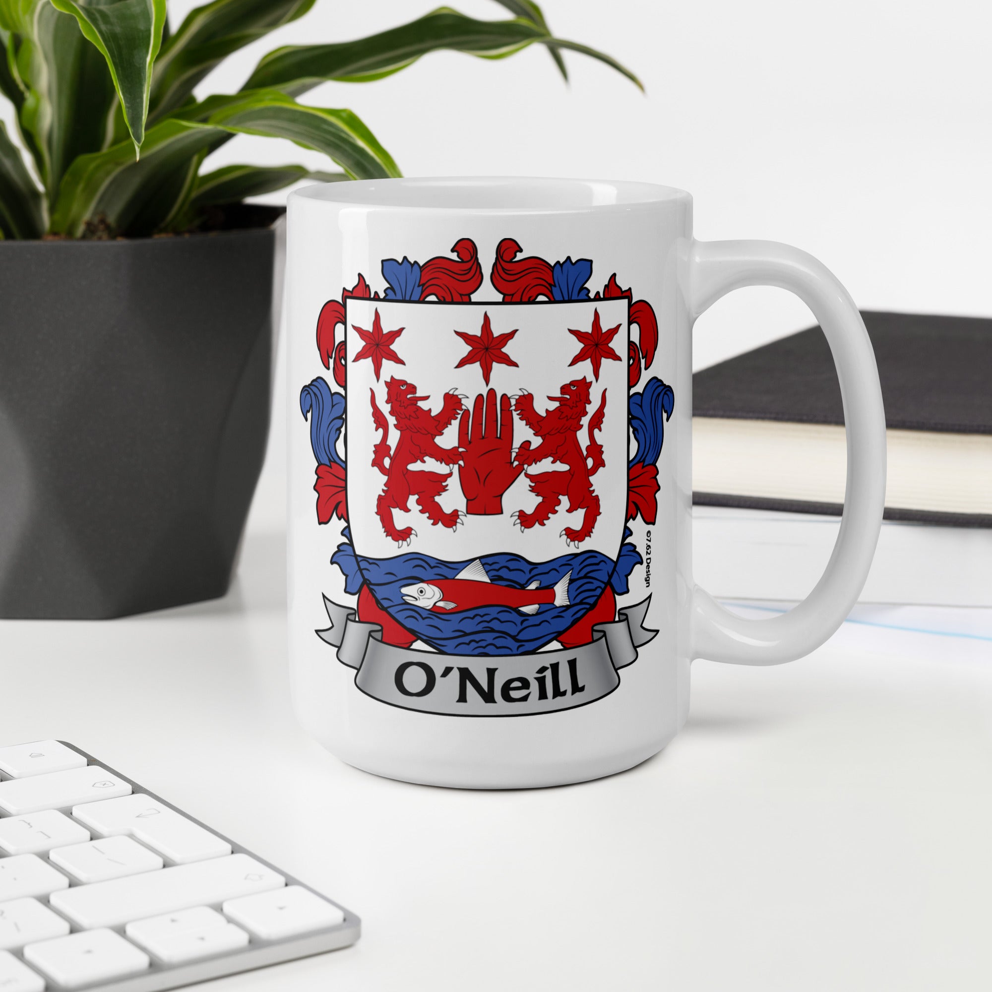 7.62 Design O'Neill tazza ceramica 15oz stemma irlandese