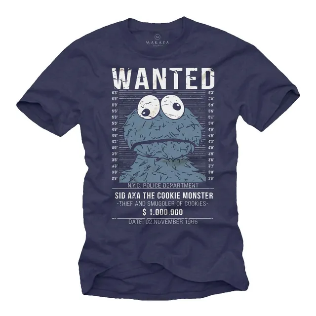 MAKAYA Wanted T-Shirt Uomo XL 100% Cotone Girocollo