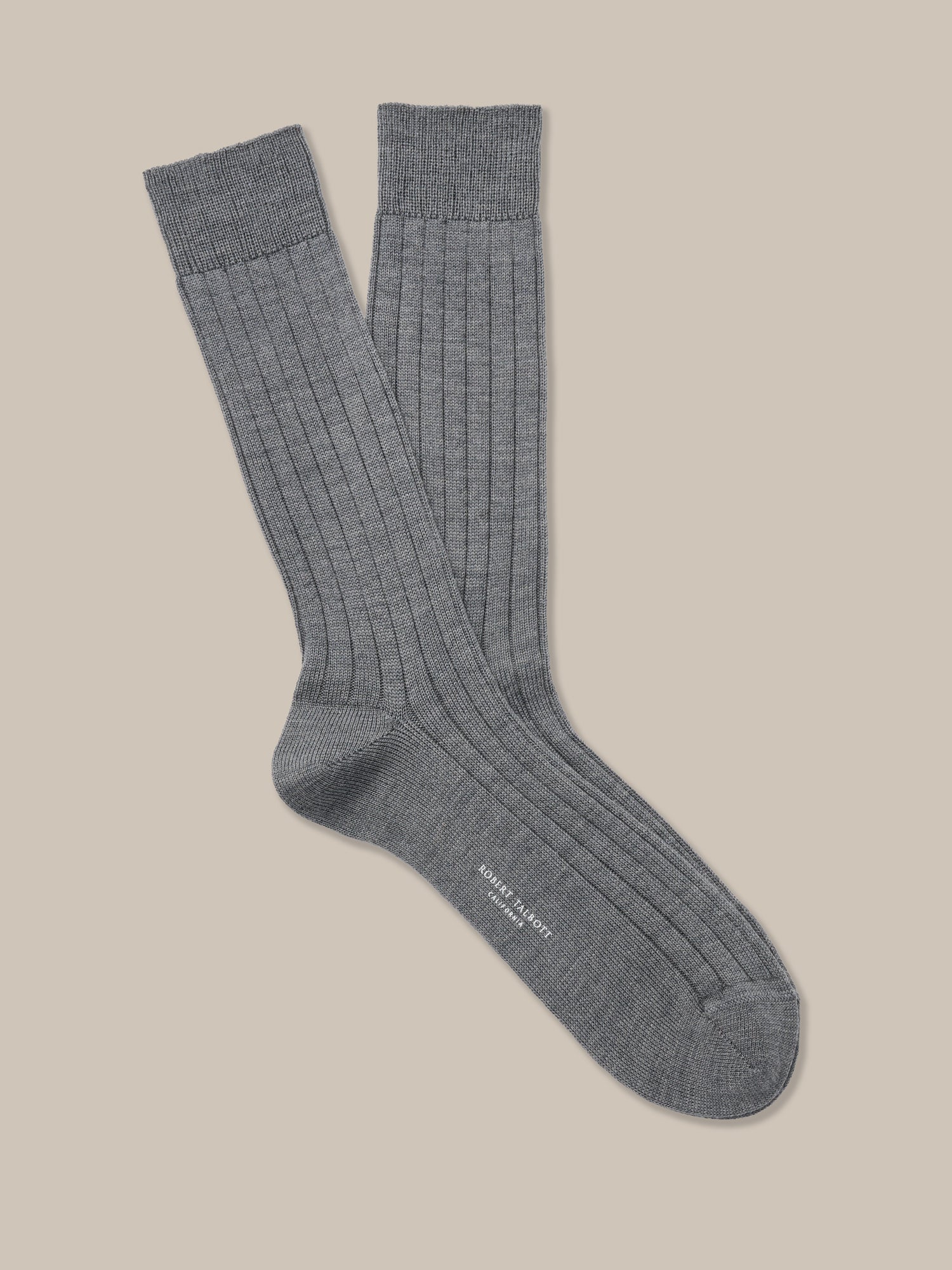 Robert Talbott Howard Calzini Merino Grigio Medio
