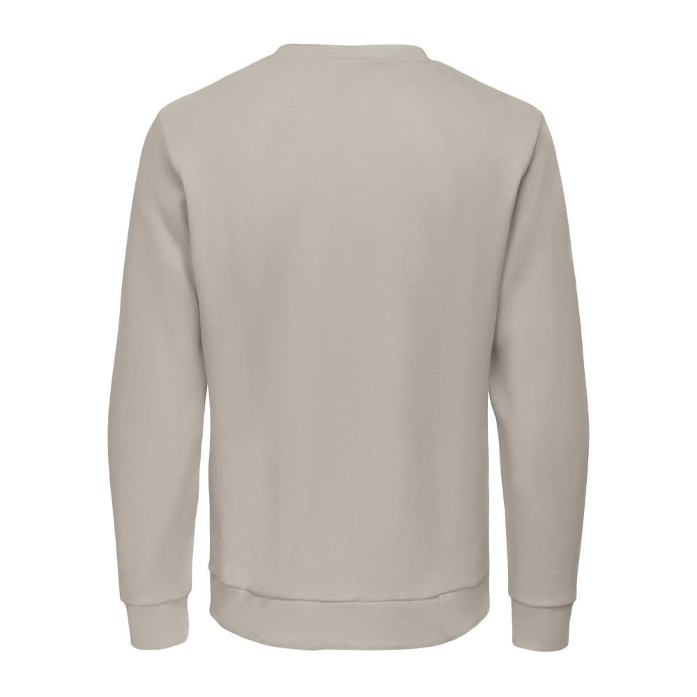 Only & Sons Chase felpa uomo beige cotone