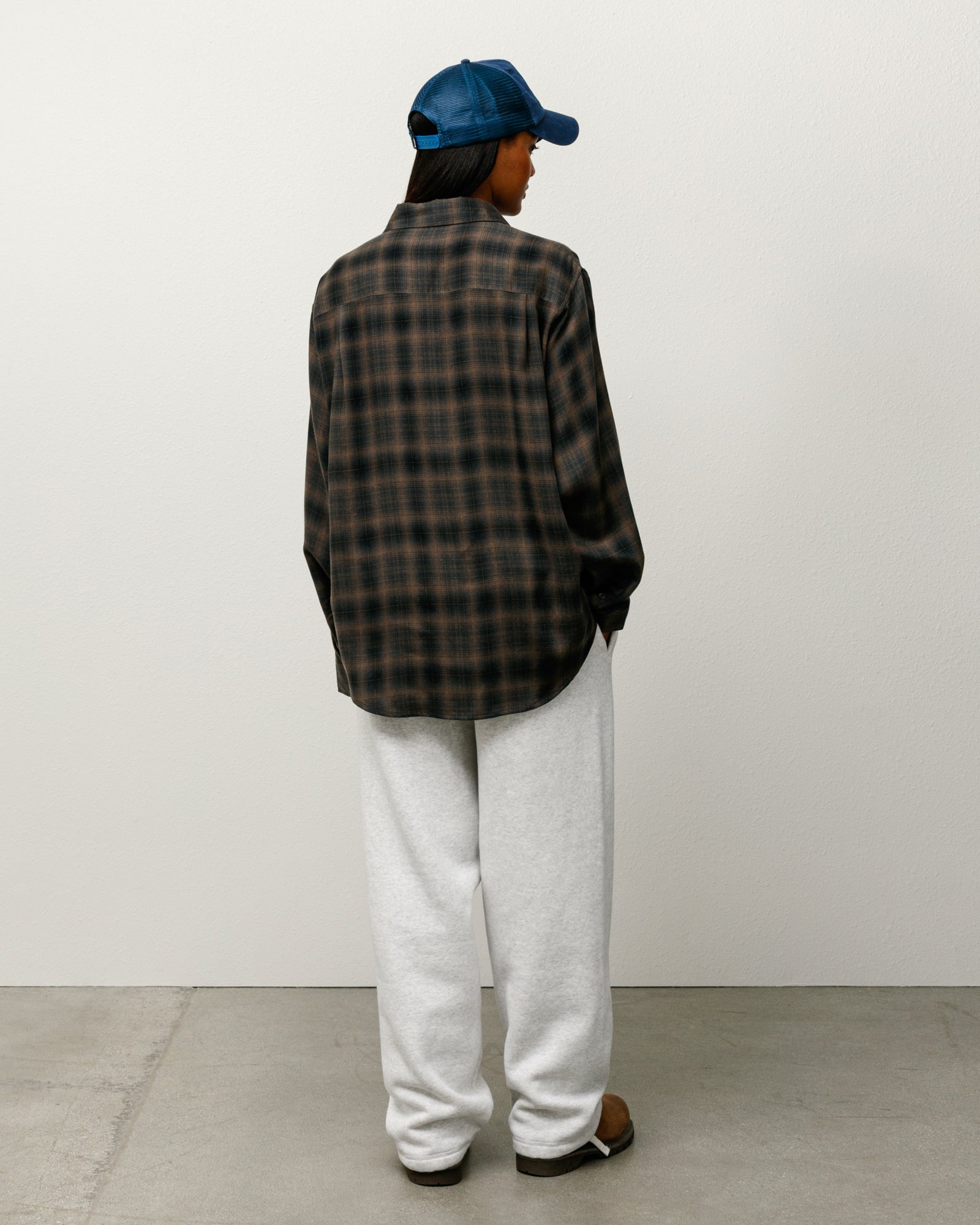 Stussy Matthew Printed Shirt camicia marrone Tencel