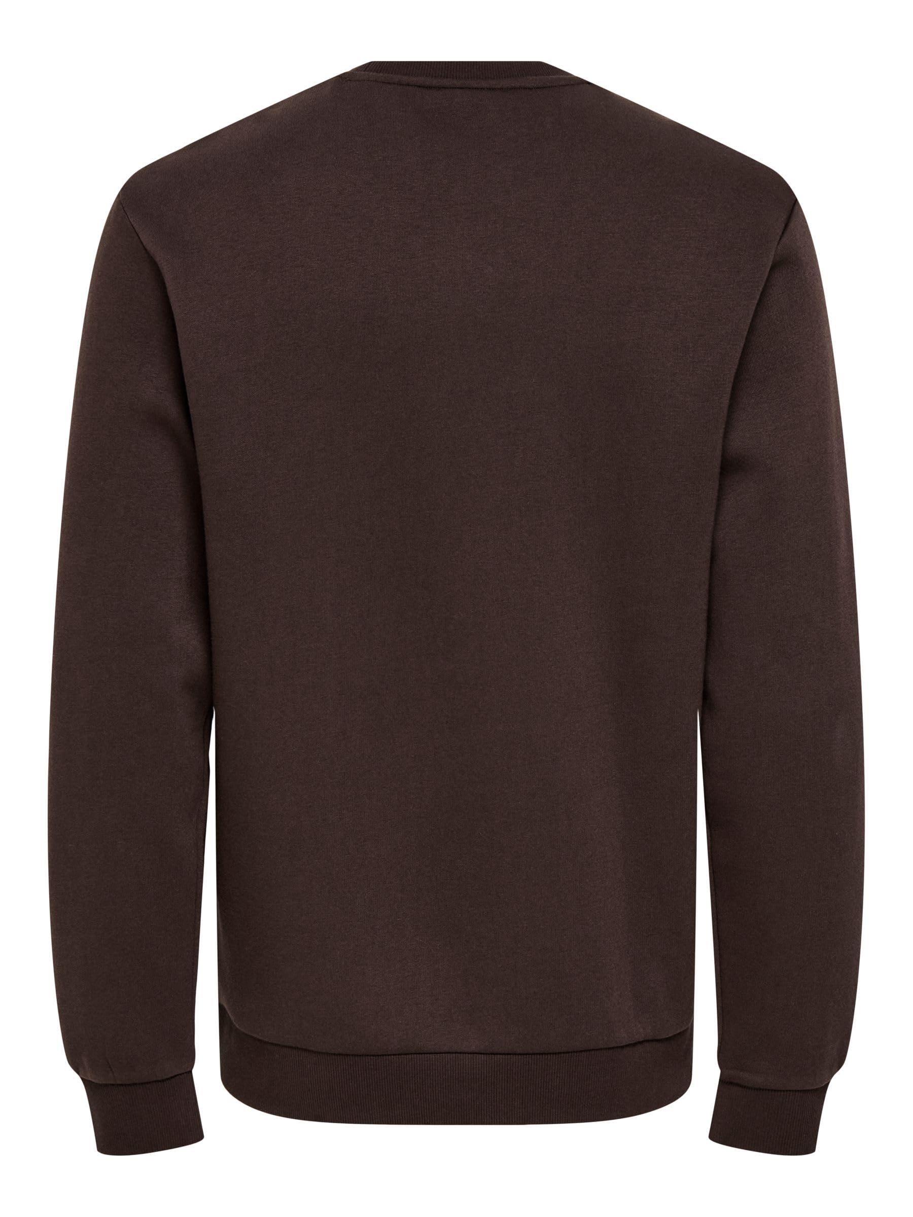 Only & Sons Onsceres felpa uomo Coffee Bean girocollo