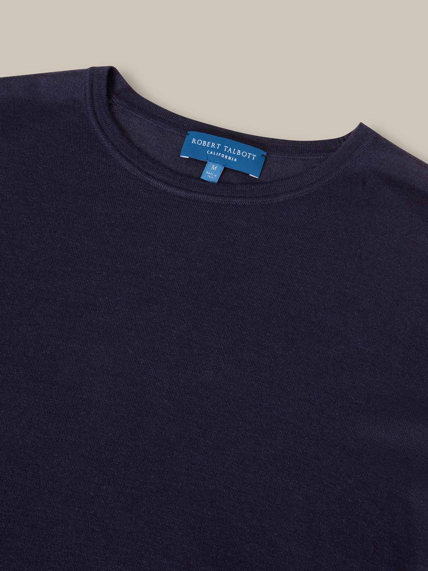 Robert Talbott Lawrence Maglione Navy lana seta