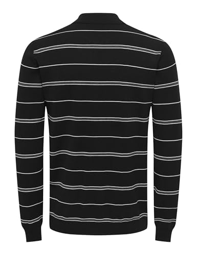 ONLY & SONS Onswyler Polo Uomo Rigata Grigio Scuro