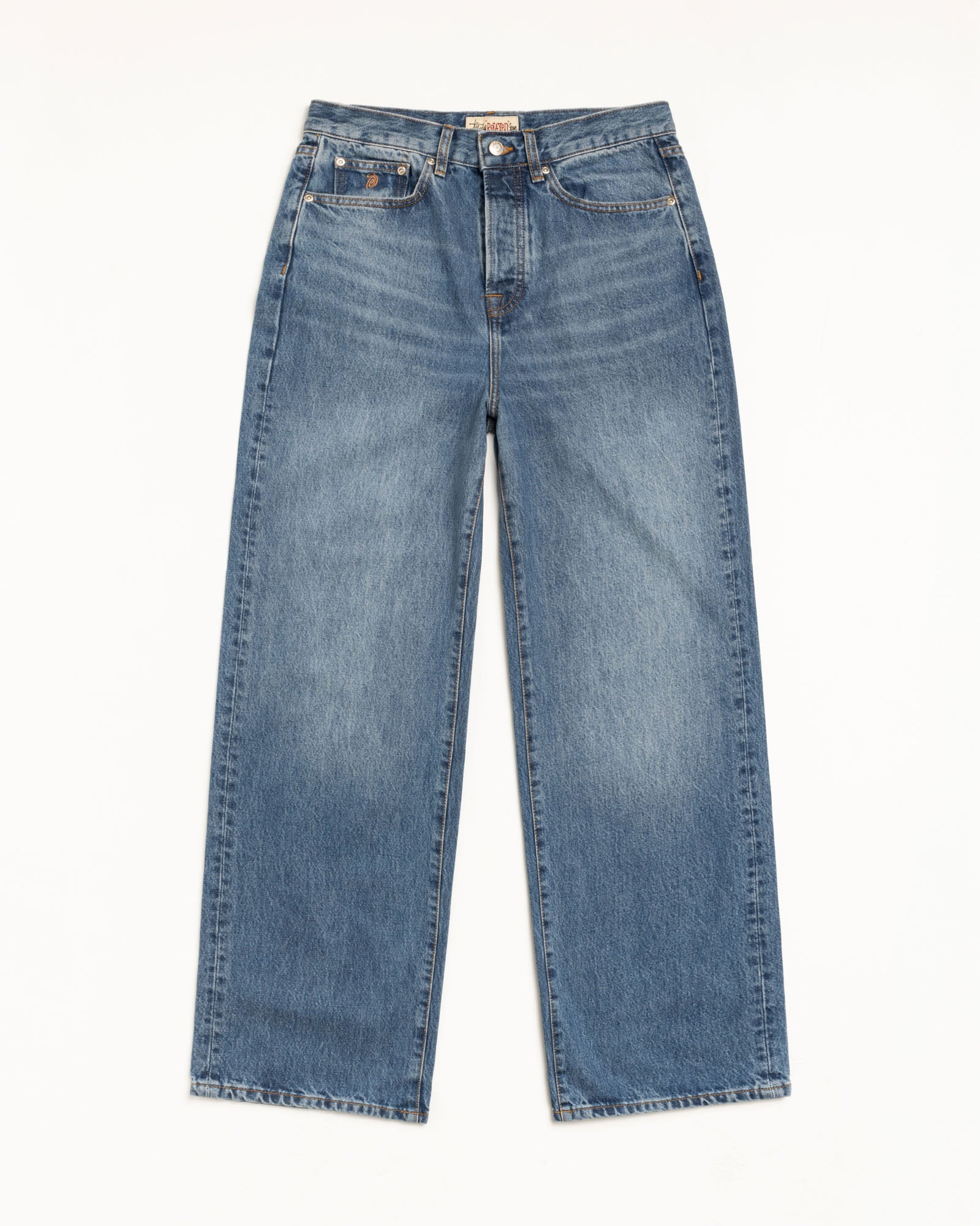 Stussy Relaxed Jean Denim jeans blu medio 100% cotone