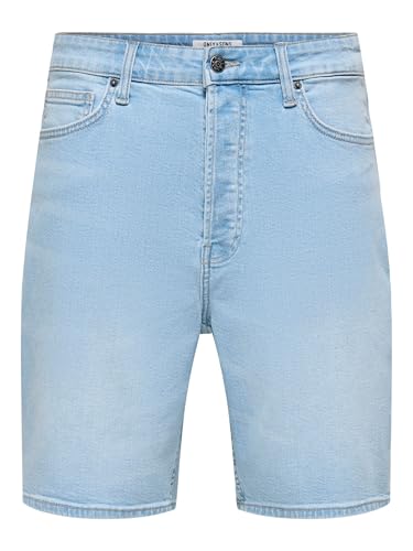 Only & Sons Onsfade Shorts Uomo Denim Azzurro XXL Loose Fit