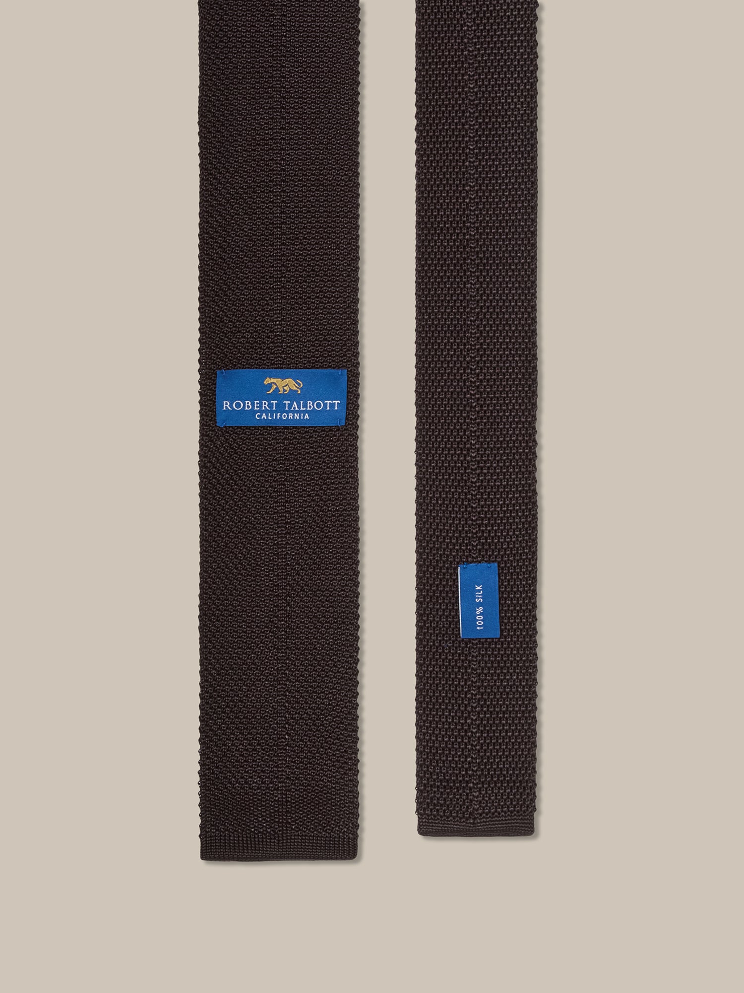 Robert Talbott Redford Cravatta Uomo Nera Seta Knit