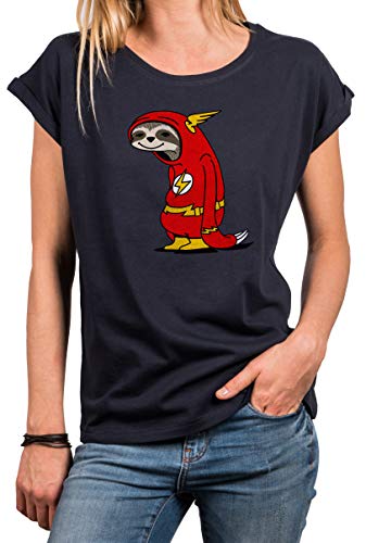 MAKAYA Flash Bradipo Sloth T-Shirt Donna M Cotone