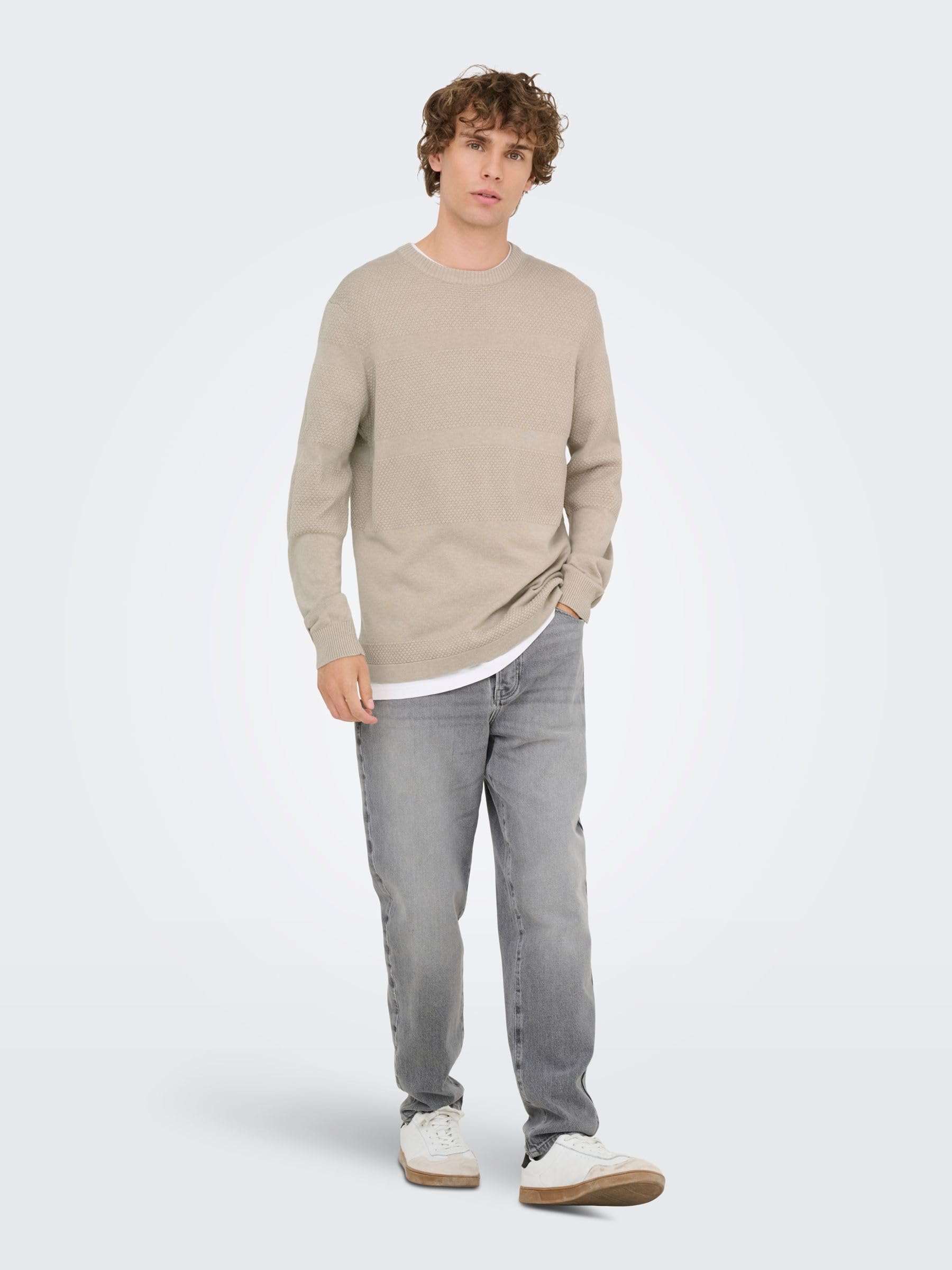 ONLY & SONS Onsmalik Maglione XL Uomo Girocollo Knit