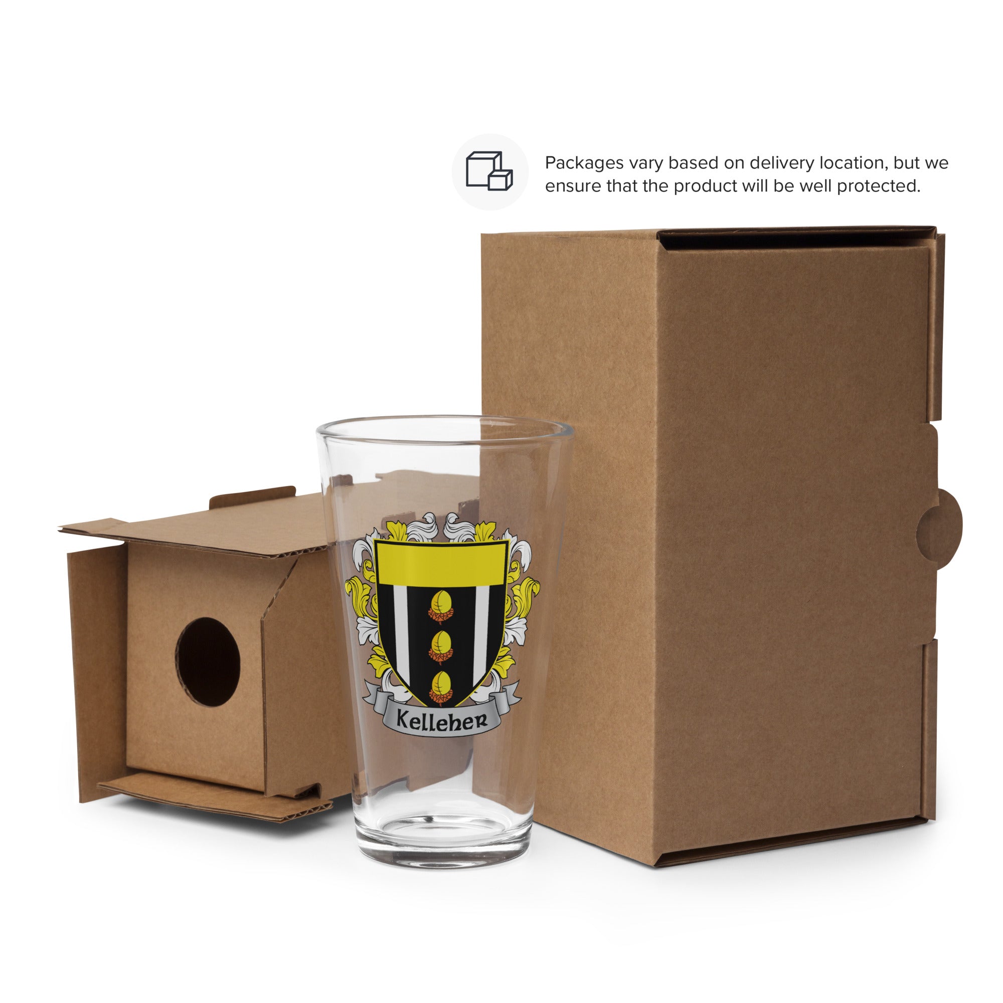 7.62 Design Kelleher boccale birra vetro 473 ml stemma irlandese