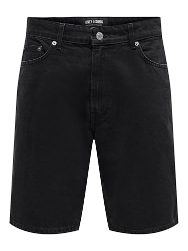 ONLY & SONS Onsfade Denim Shorts uomo M loose fit blu