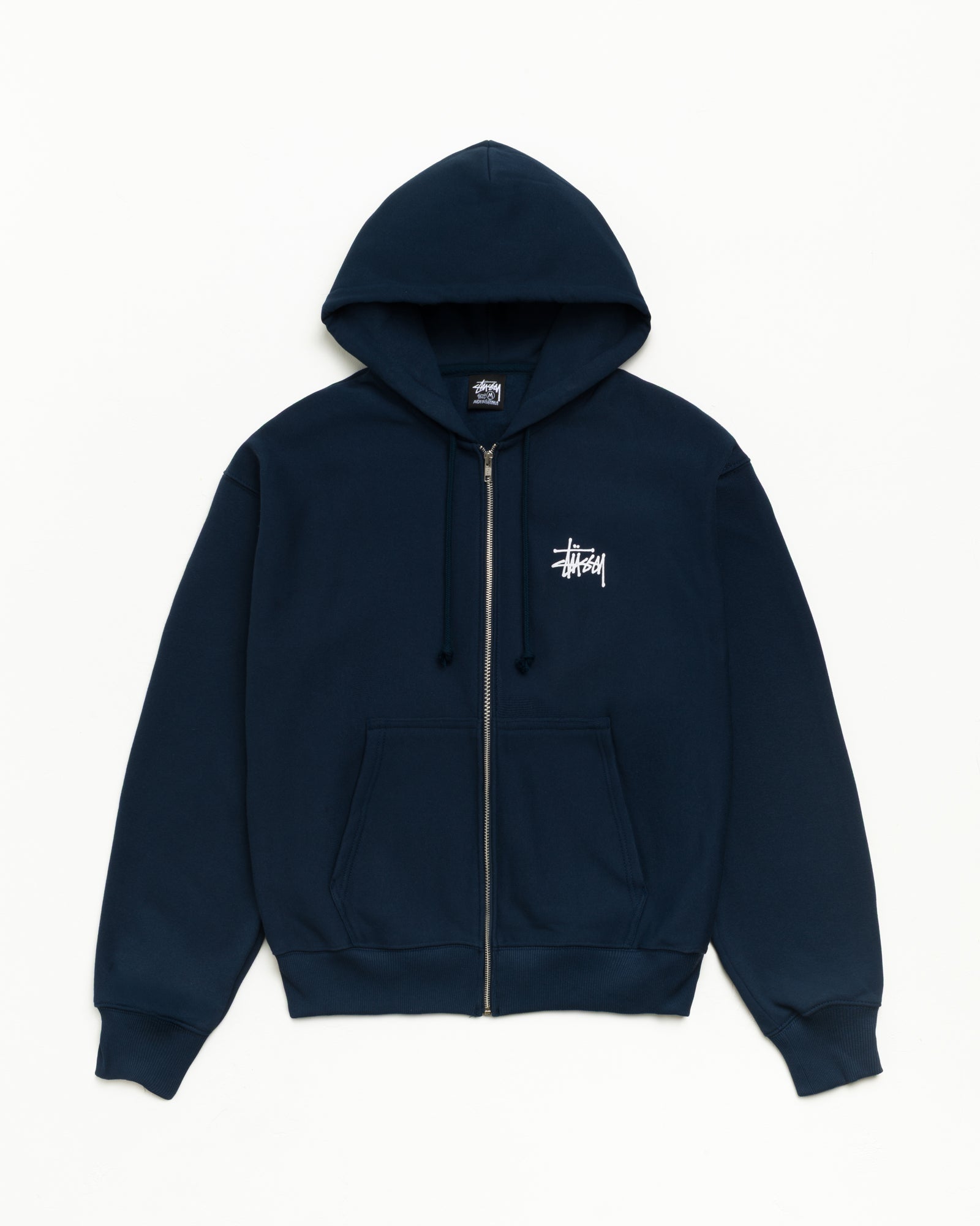 Stussy Zip Sweats Basic Stussy Zip Hoodie Felpa Navy