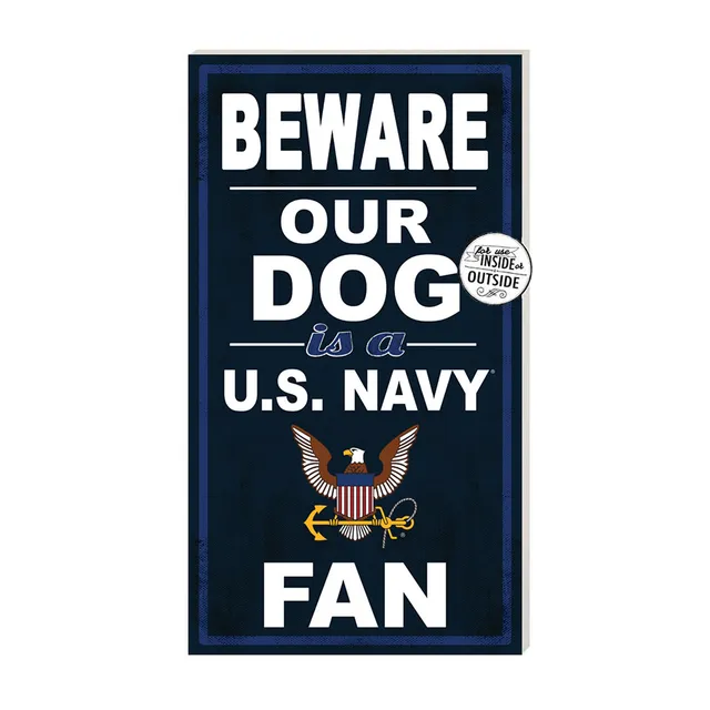 7.62 Design Navy Beware Of Dog targa PVC 11x20 pollici