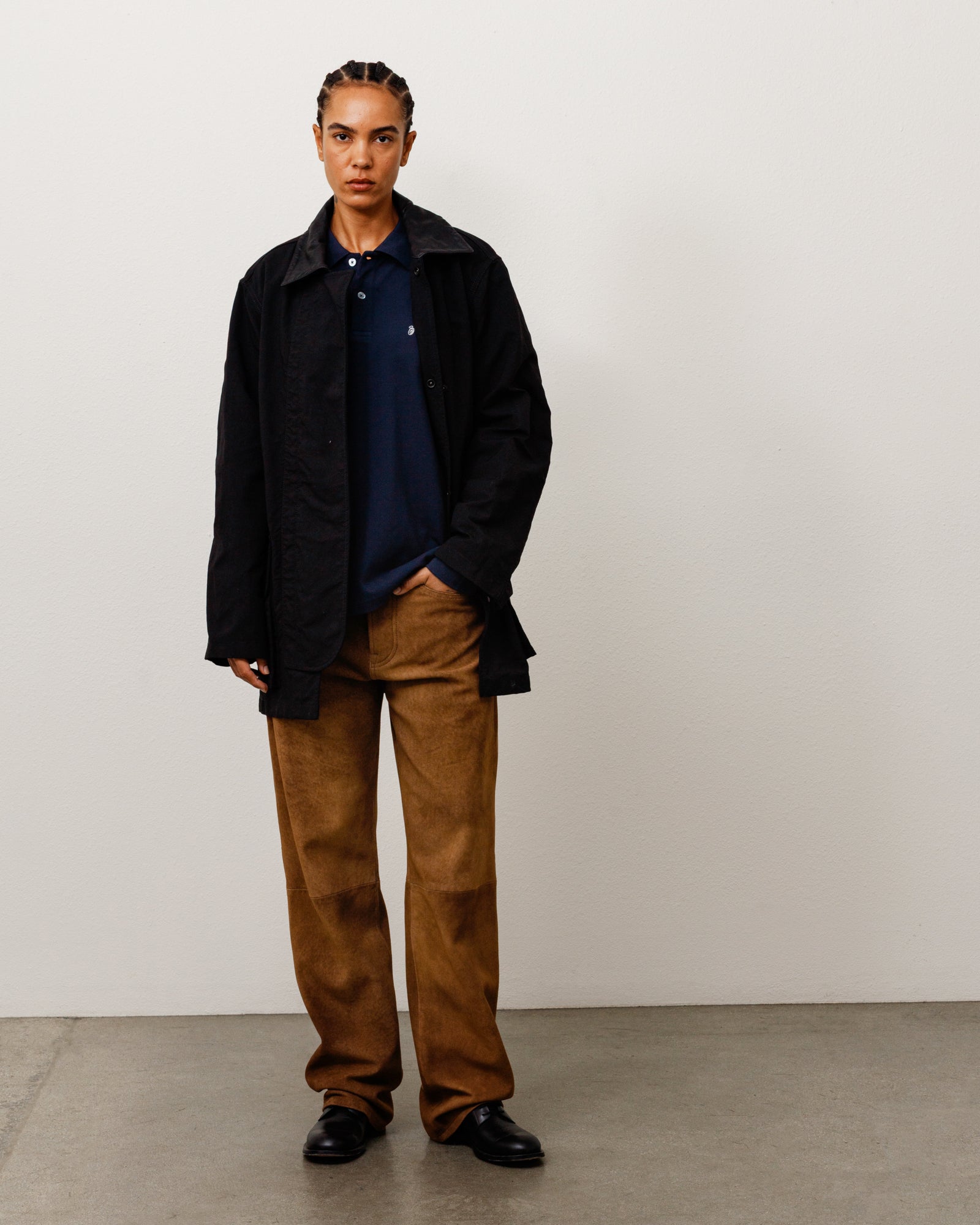 Stussy Fireman Jacket giacca nera nylon relaxed
