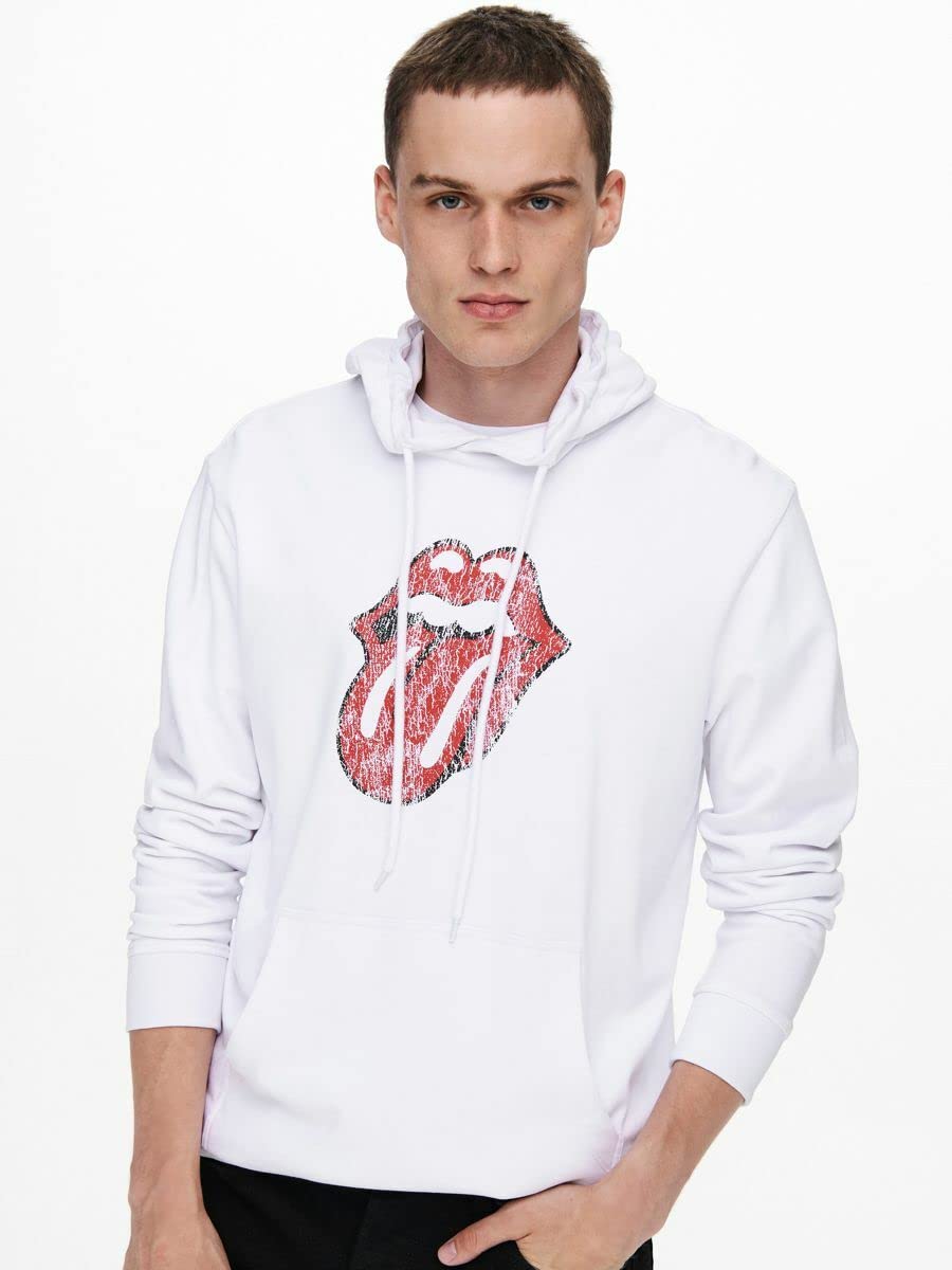 Only & Sons Onsstones Felpa Cappuccio Uomo Cotone Stampa