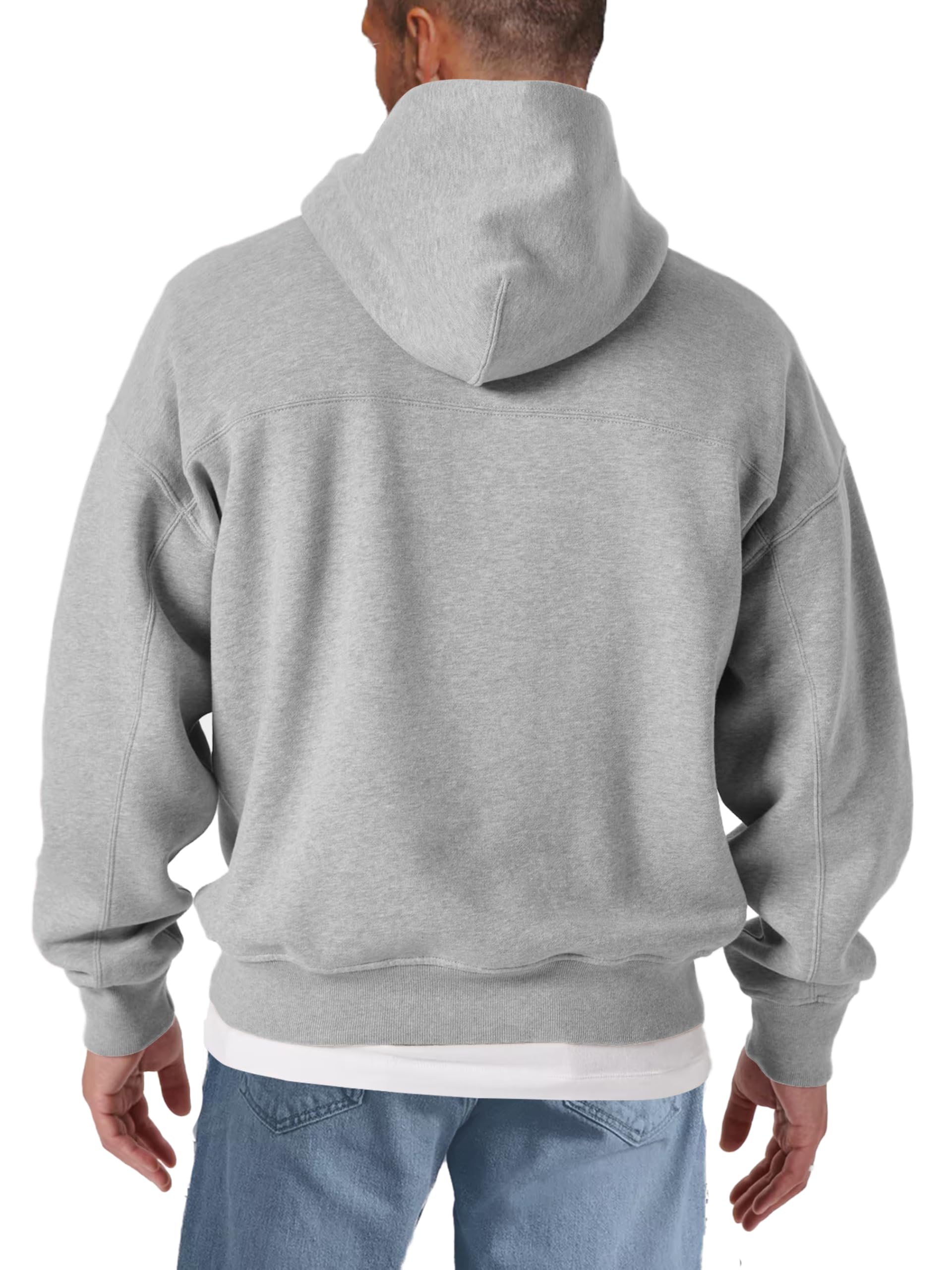 MAKAYA Cafer Racer Felpa con Cappuccio S cotone pettinato