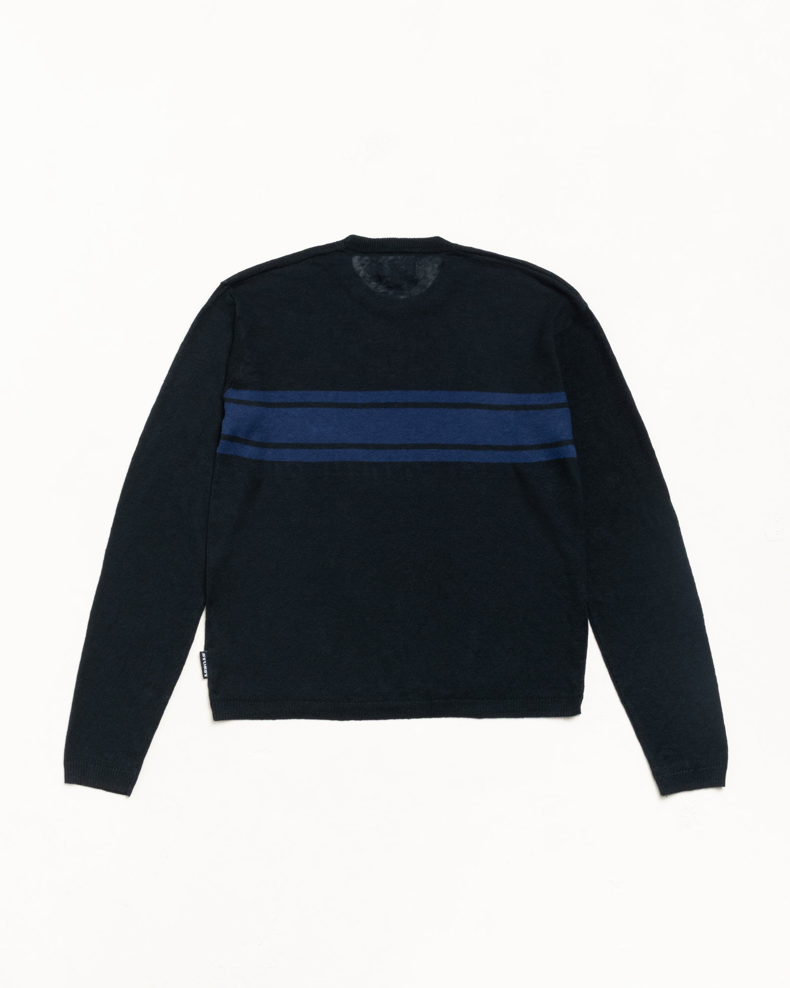Stussy Maglione Leggero a Righe maglia nera lino