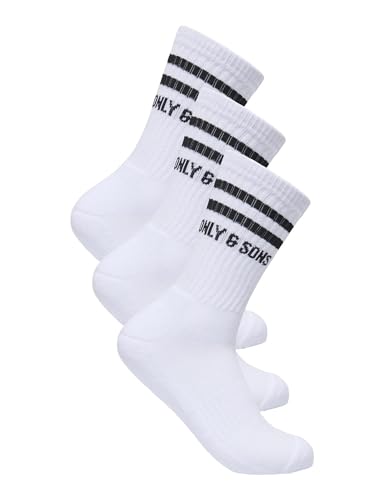Only & Sons Onsevery Calzini Tennis Uomo 3 Paia Neri