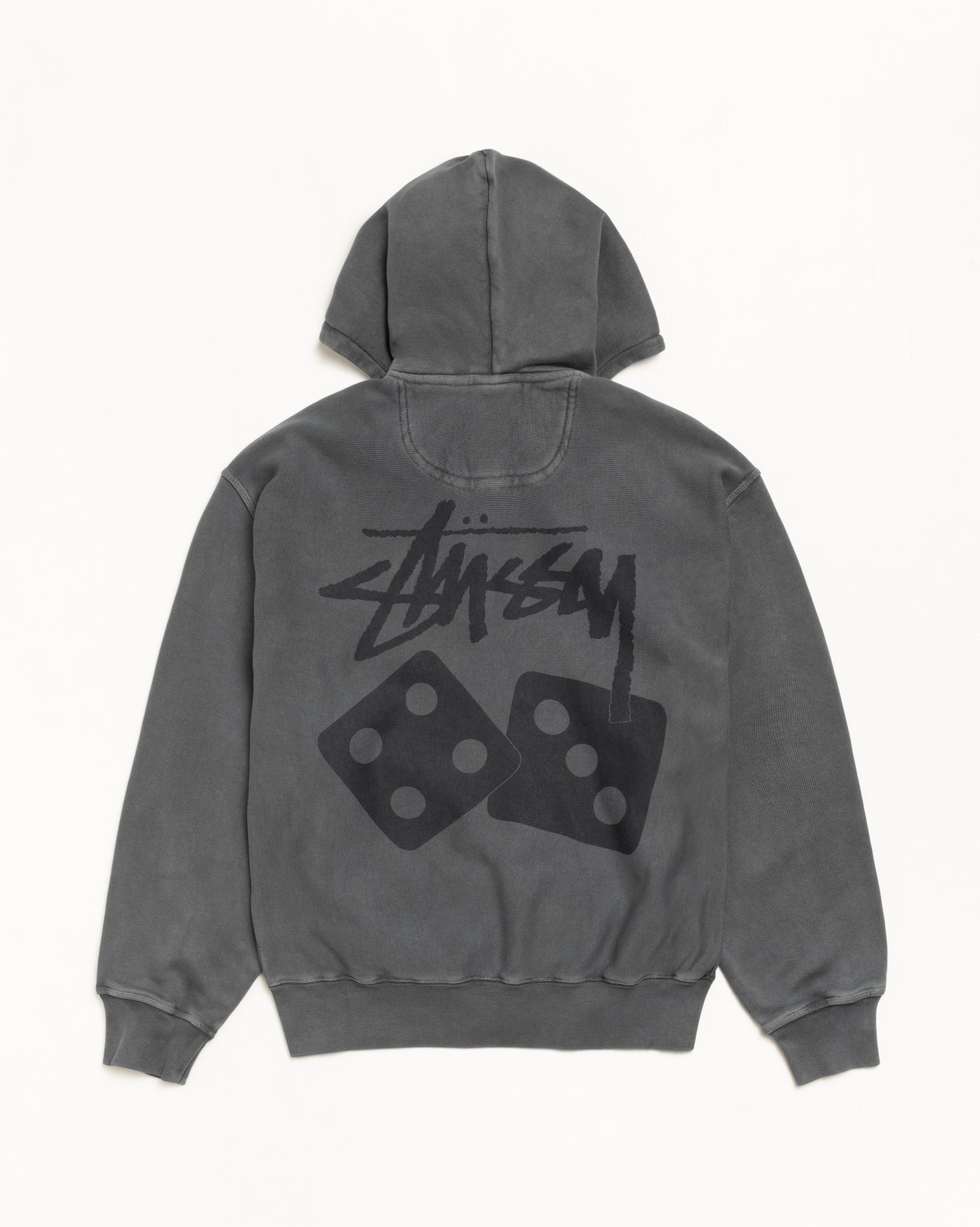 Stussy Dice Zip Hoodie felpa nera 450gsm