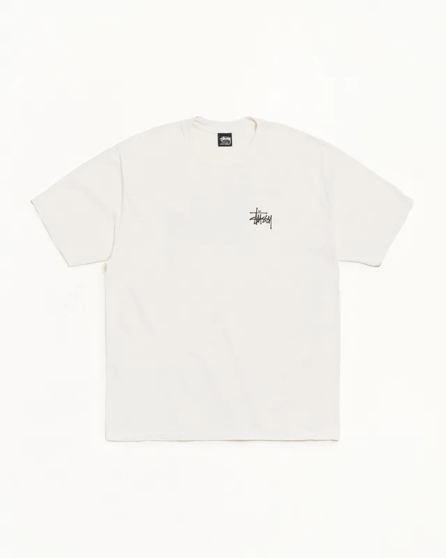 Stussy Basic Tee T-Shirt Natural 100% Cotone