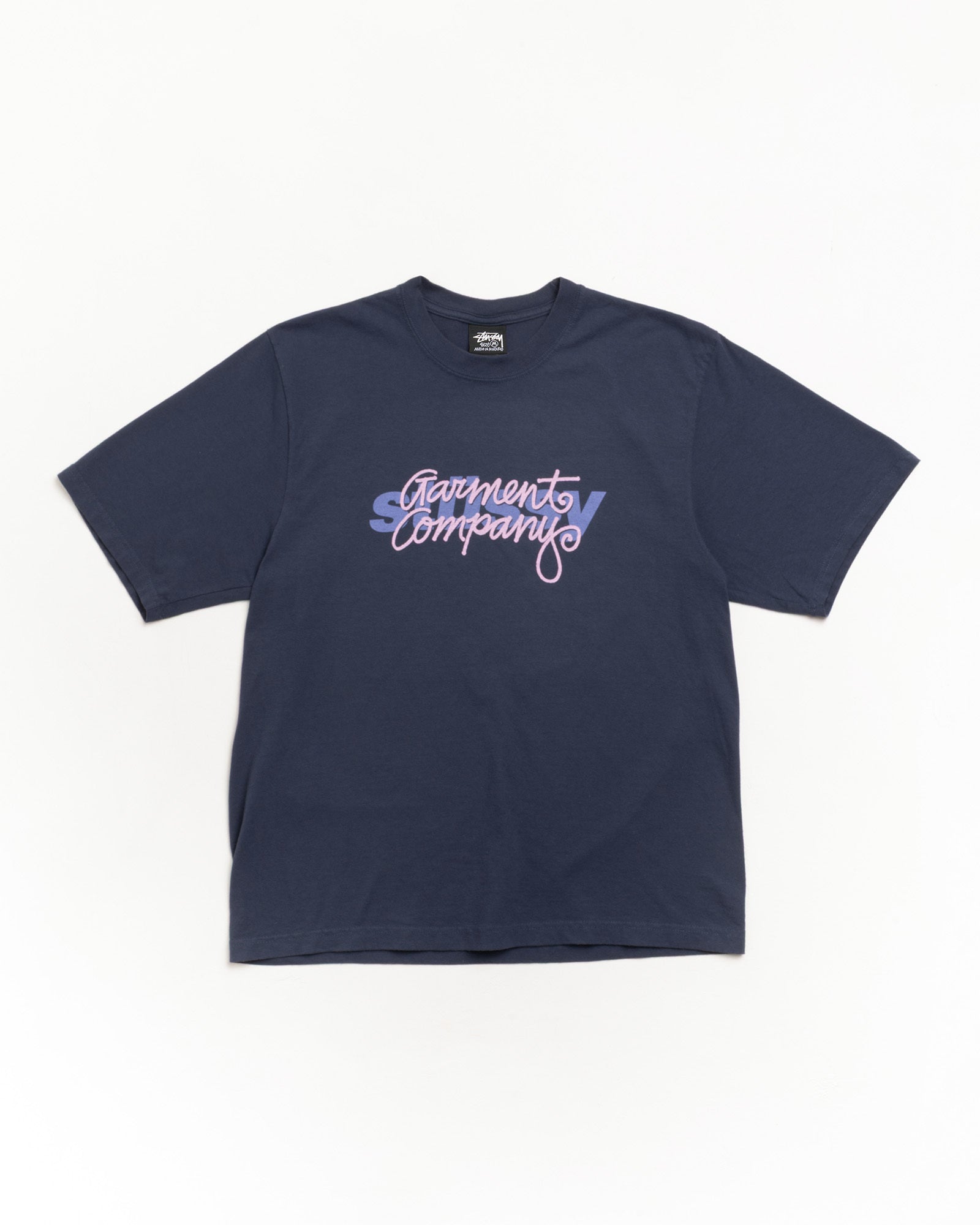 Stussy Garment Co Tee Pigment Dyed t-shirt Midnight cotone