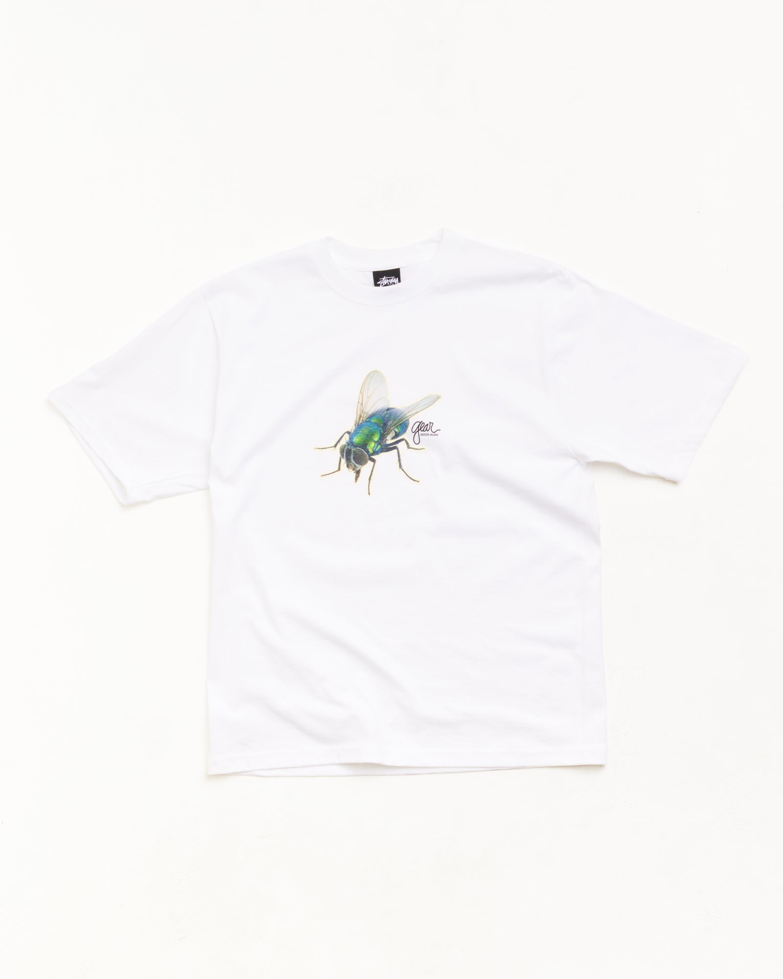 Stussy Fly Gear Tee t-shirt bianca cotone 100% relaxed fit