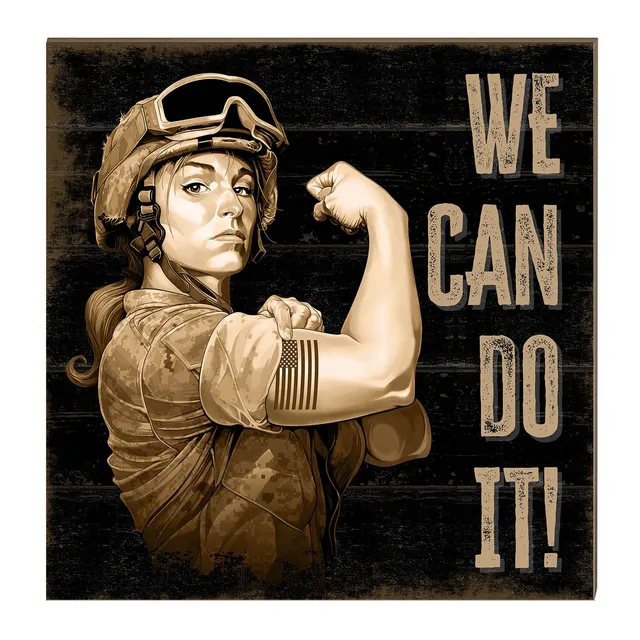 7.62 Design We Can Do It targa legno 25x25 cm blu