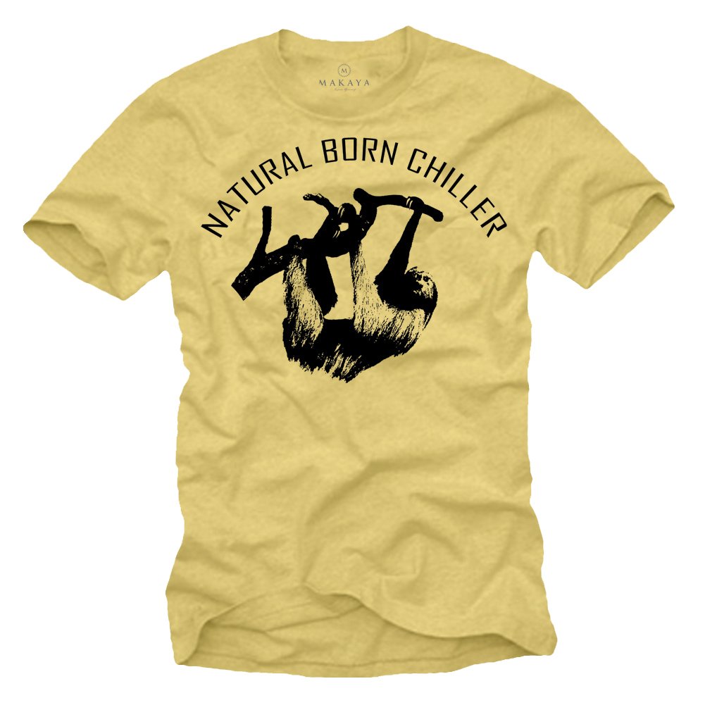 Makaya Natural Born Chiller T-Shirt Uomo Cotone Nera M