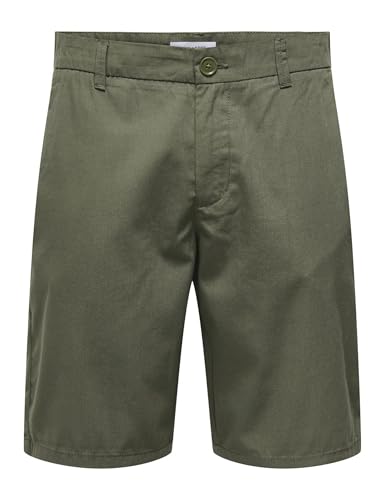 ONLY & SONS Onskal Chino 0287 Pantaloncini Uomo L Argento