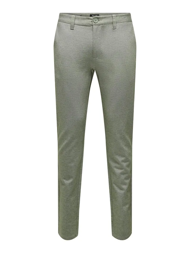 ONLY & SONS MARK Slim Chino uomo 38W/32L beige cotone