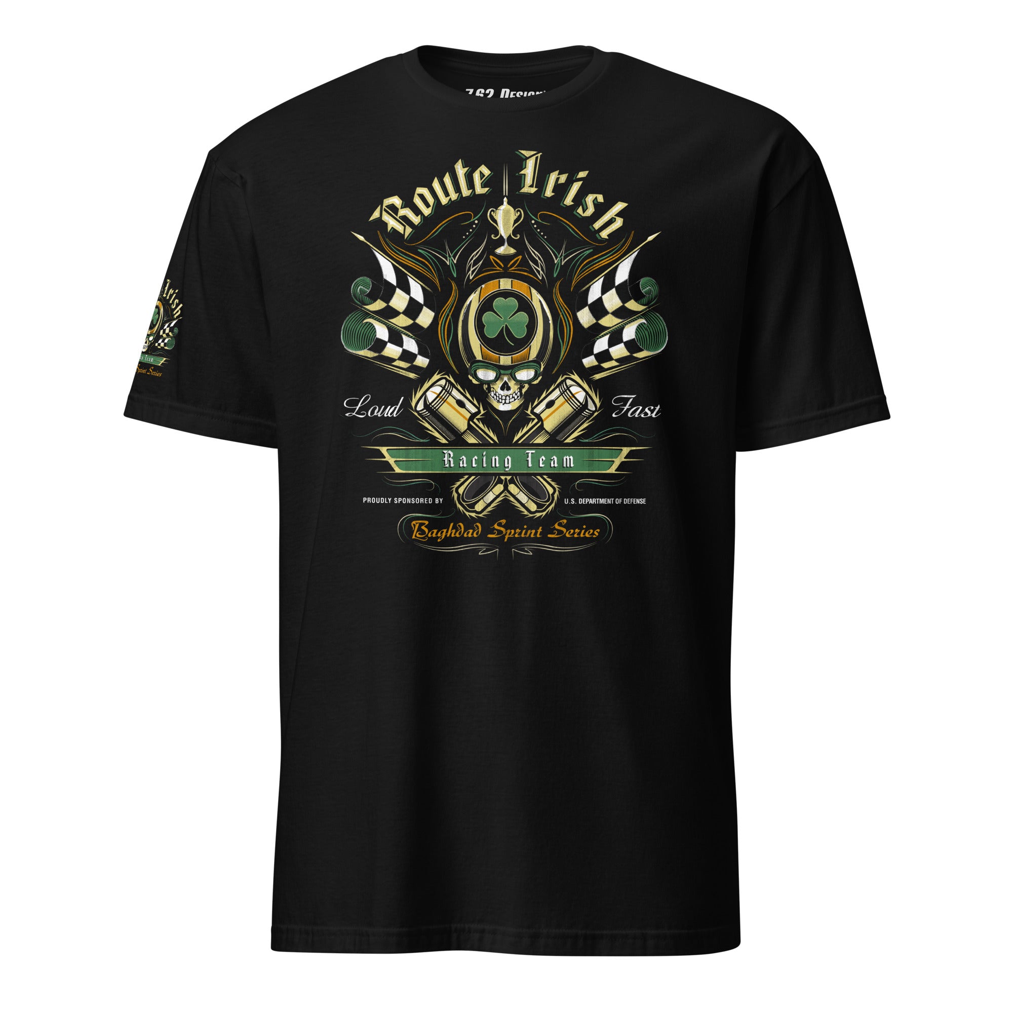 7.62 Design Route Irish maglietta nera OEF OIF cotone