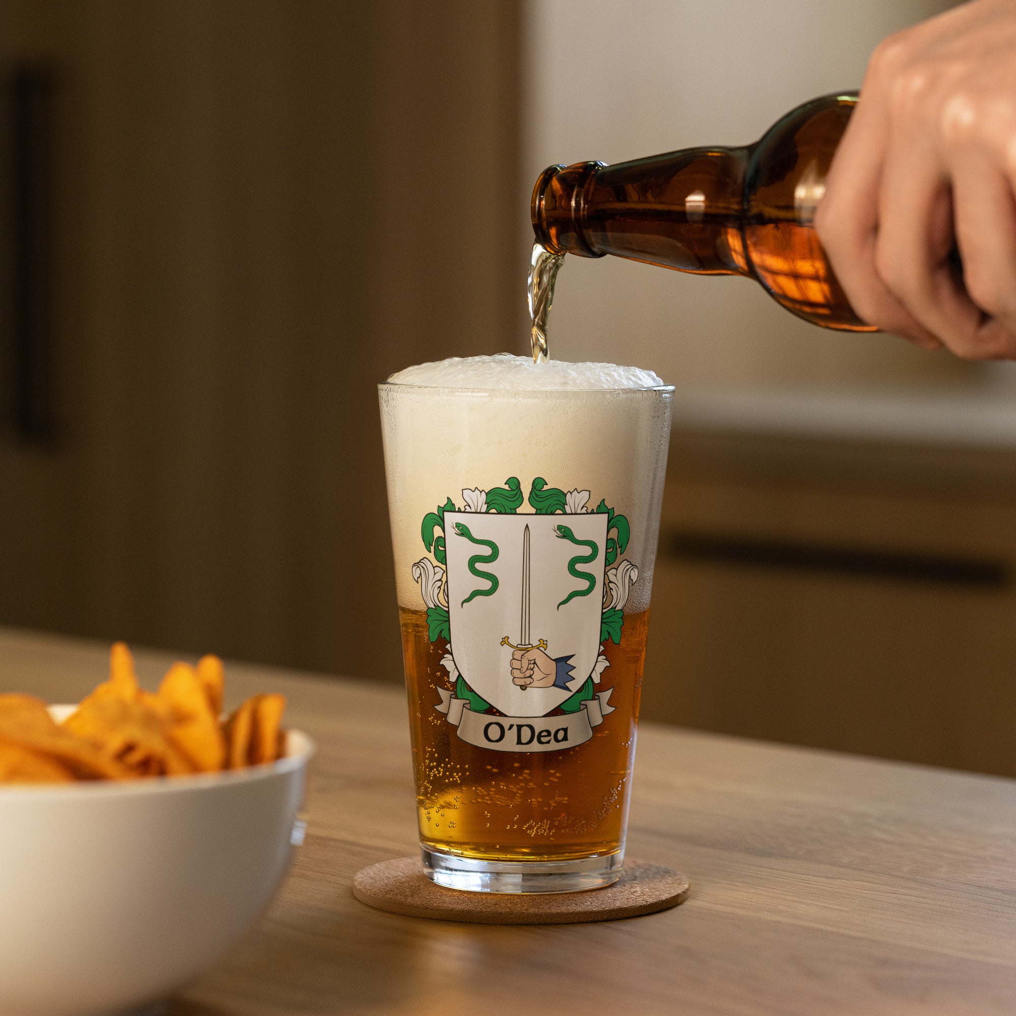 7.62 Design O'Dea Bicchiere Birra Pint 473 ml Stemma Irlandese