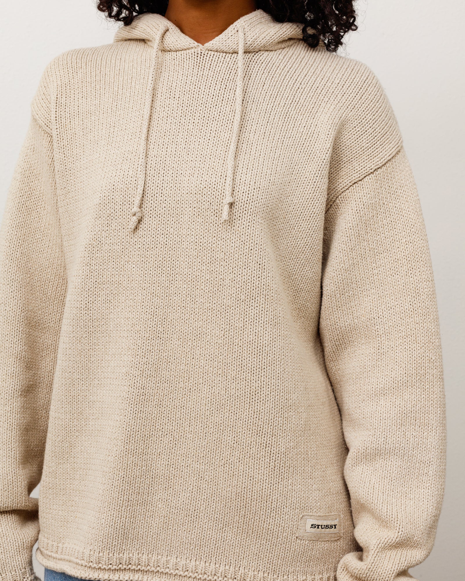 Stussy Beach Hooded Sweater felpa cappuccio Oatmeal