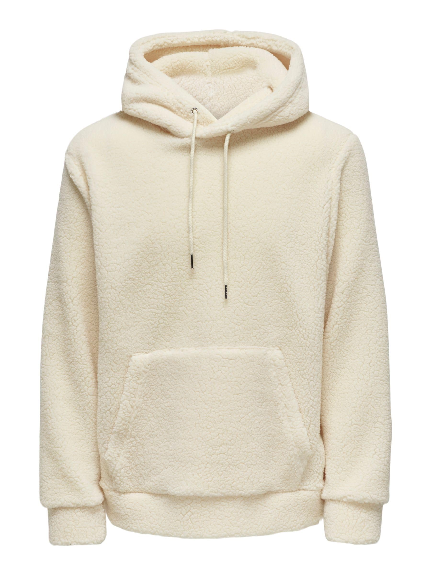 Only & Sons Onsremy Felpa con Cappuccio Teddy Uomo Regular