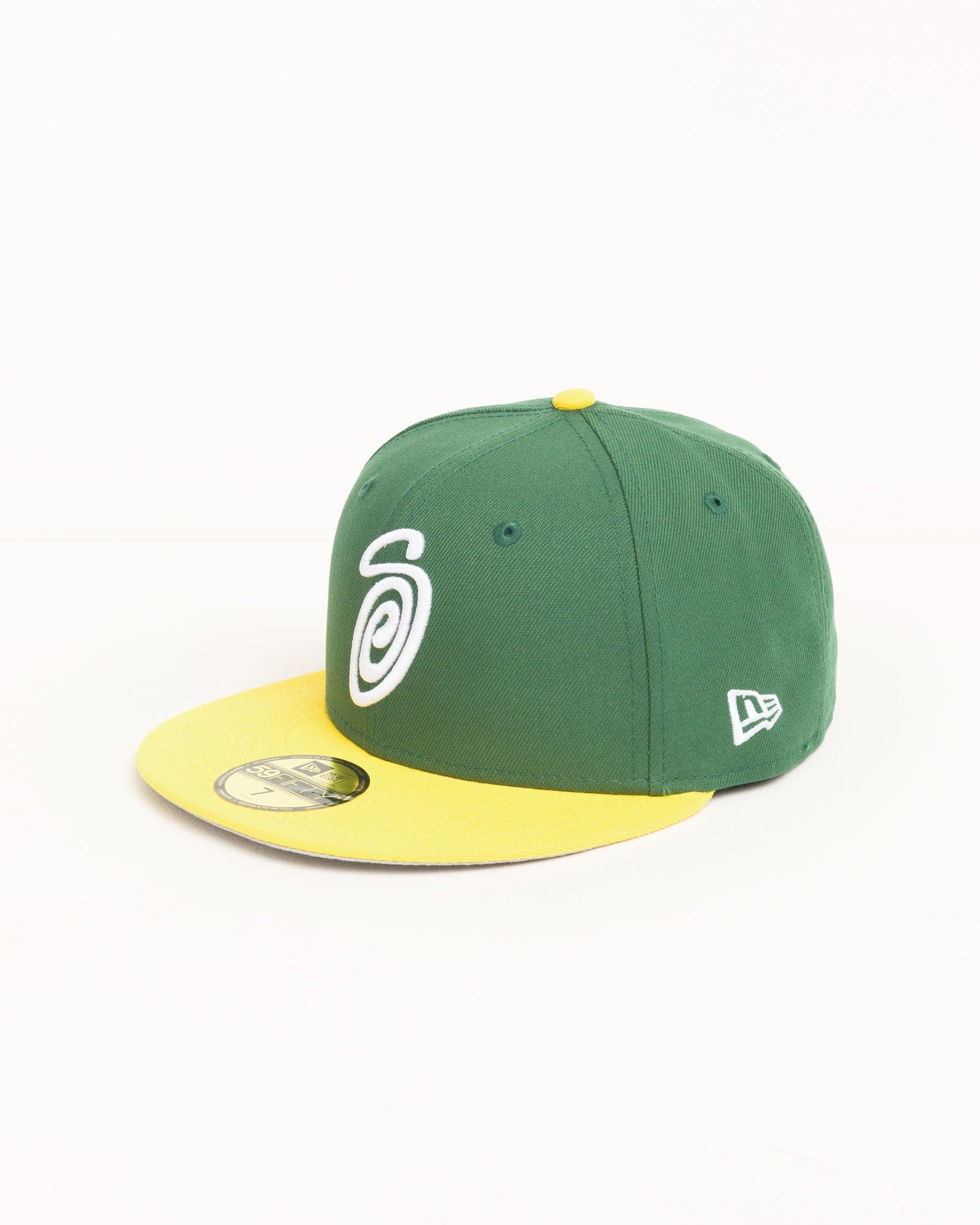 Stussy 59FIFTY Swirly S Cappello Verde Giallo Fitted