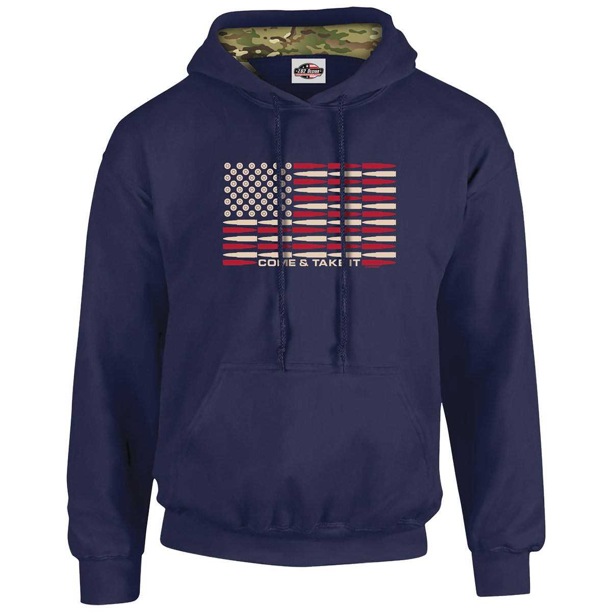 7.62 Design Come & Take It Felpa con Cappuccio Blu Cotone