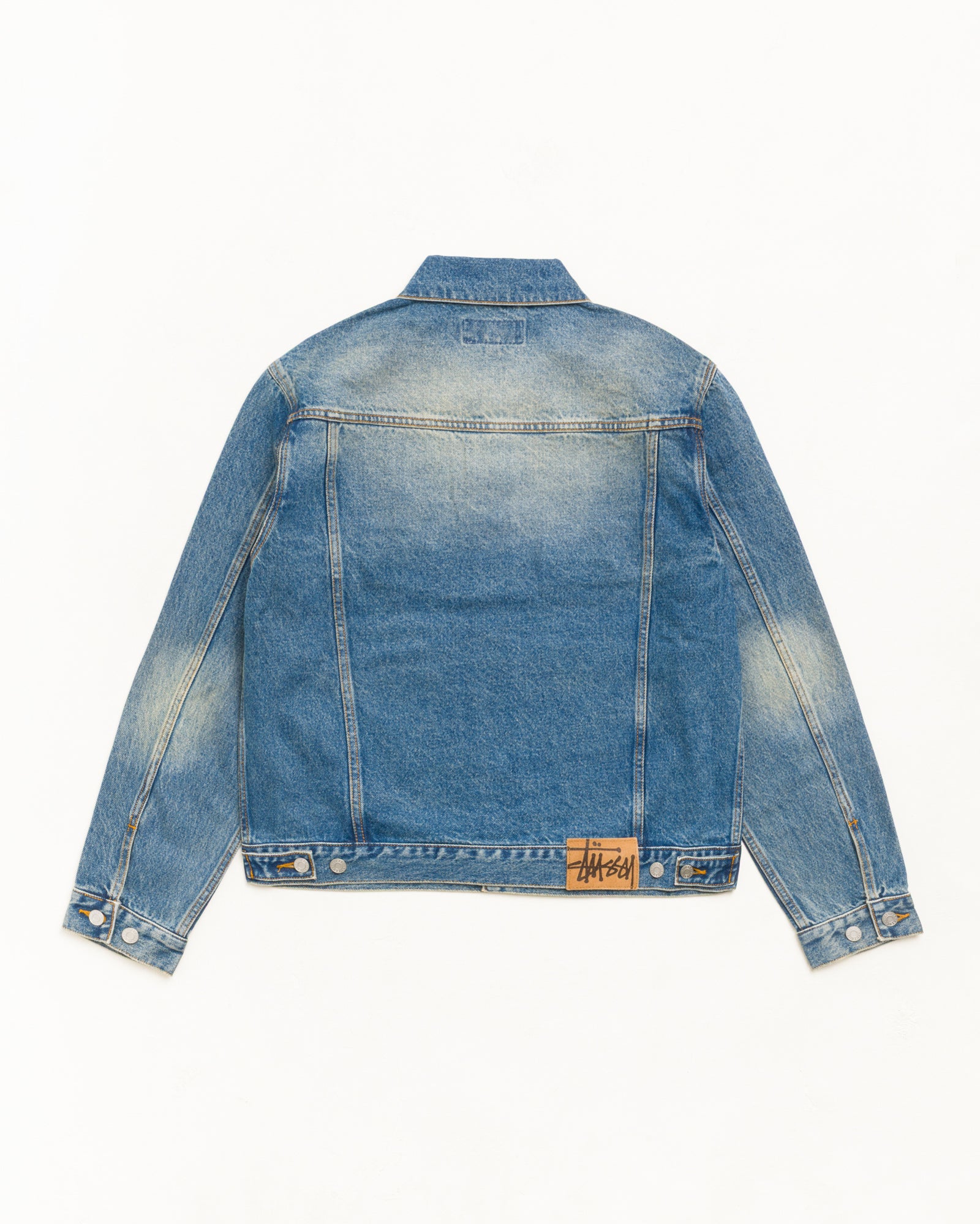 Stussy Denim Trucker giacca jeans indigo 100% cotone