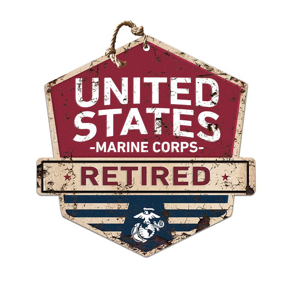 7.62 Design USMC Retired Targa Legno 50x50 cm Corda