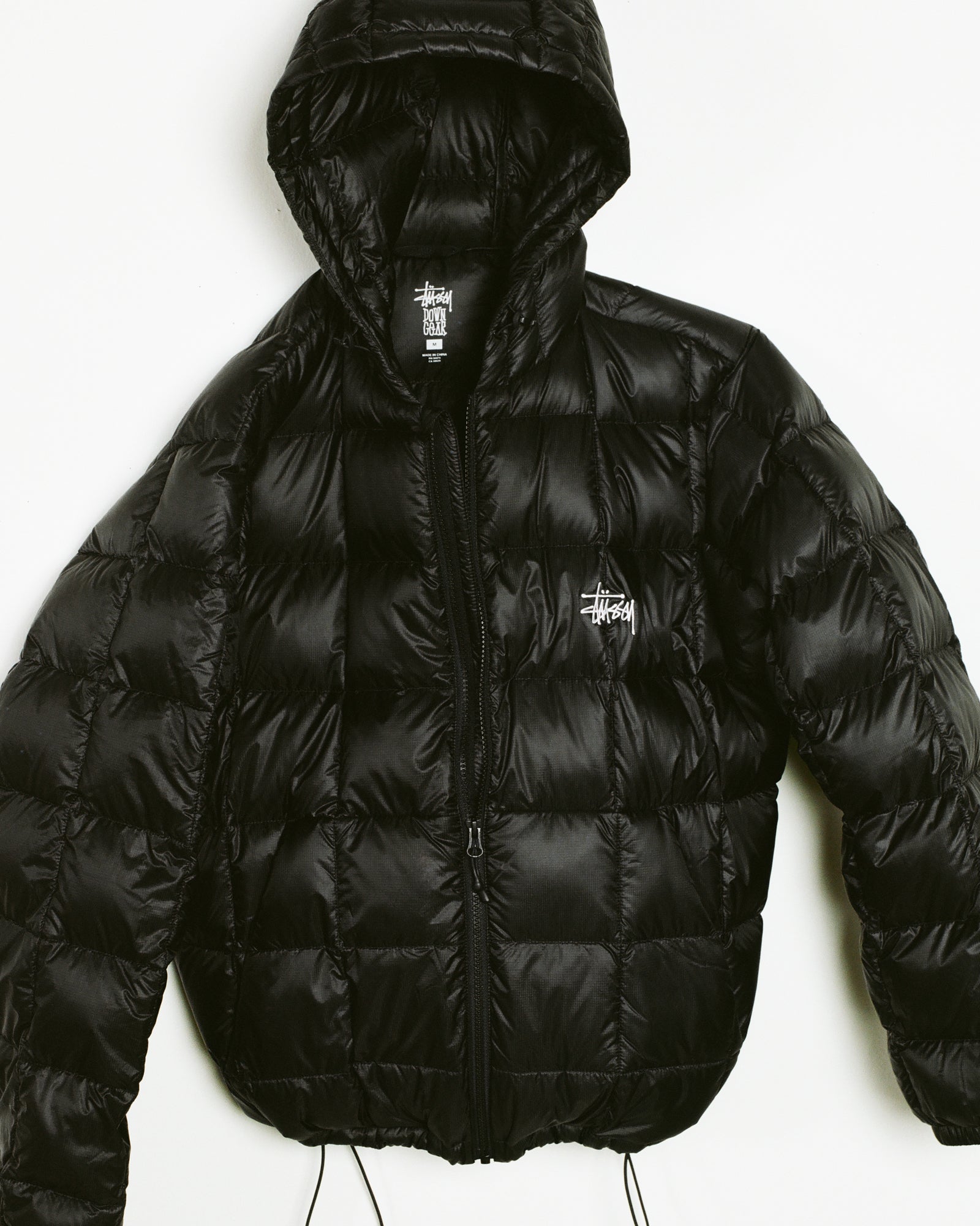 Stussy Midweight Hooded Puffer piumino nero 600-fill