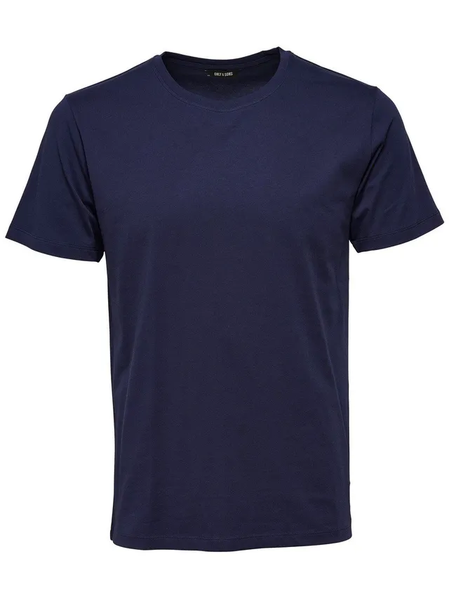 ONLY & SONS T-shirt Uomo Blu Dark Navy XXL in Jersey