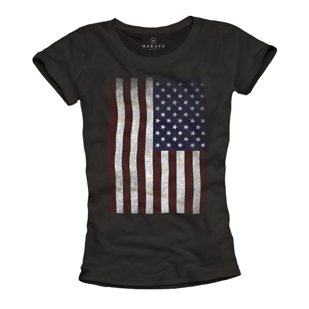 MAKAYA USA maglietta donna bandiera americana taglia S