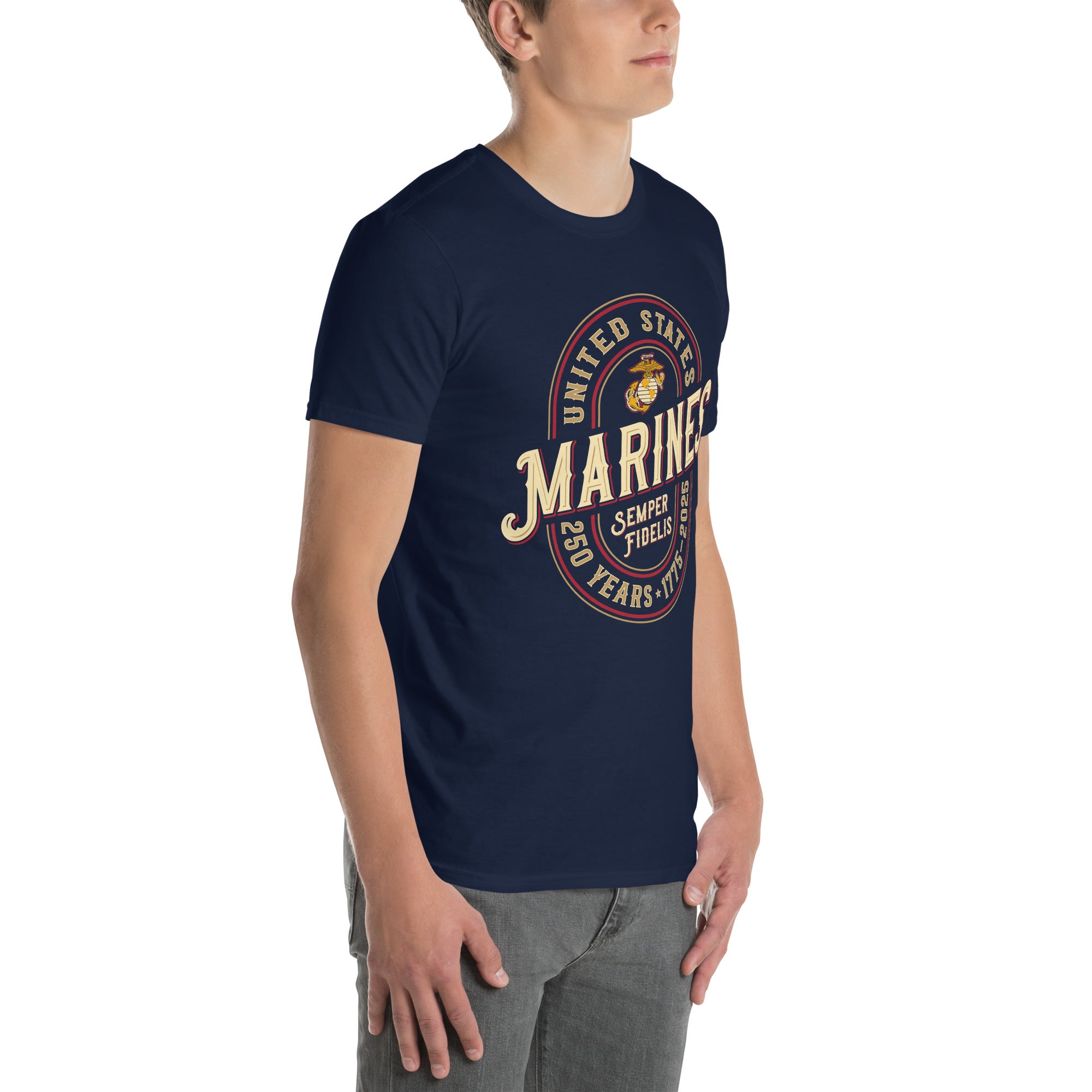 7.62 Design T-Shirts USMC 250th Birthday Maglietta Uomo Blu