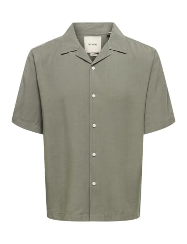 Only & Sons Onsperu Camicia Uomo Manica Lunga Grigia