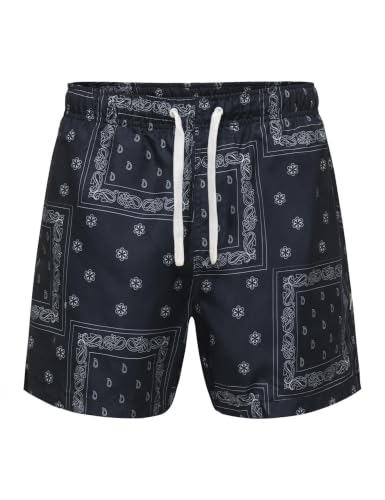 Only & Sons Onsbasile Swim Costume Uomo M Nero AOP