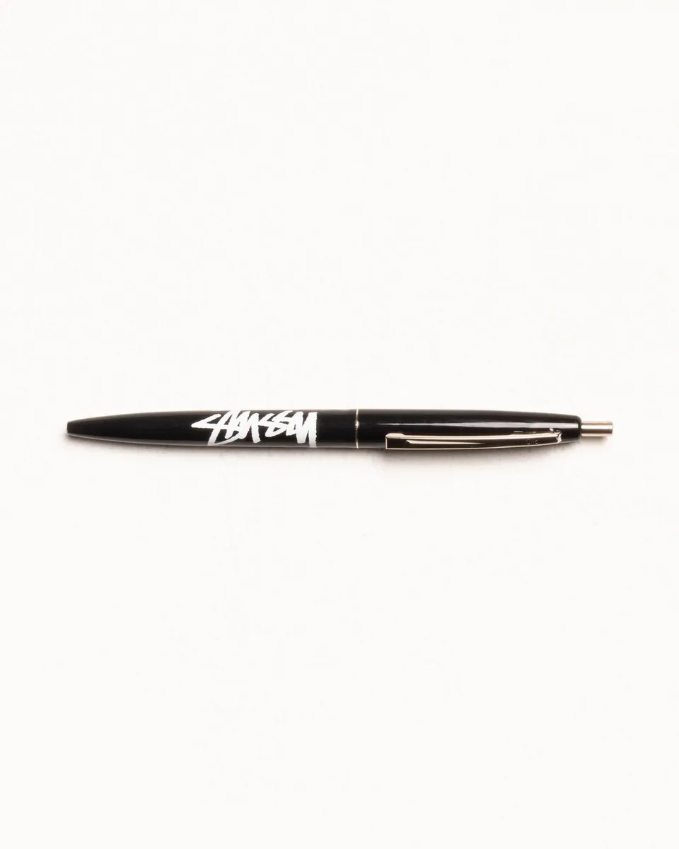 Stussy Accessories Bic Clip Pen penna nera inchiostro nero